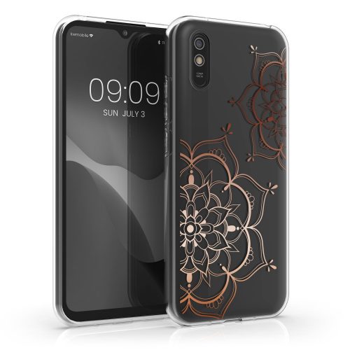 Kryt Kwmobile pro Xiaomi Redmi 9A/Redmi 9AT, silikonový, průhledný/růžový, 57092.02