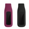 Sada 2 pouzder pro Fitbit Luxe, Kwmobile, Black/Burgundy, Silikon, 57123.02