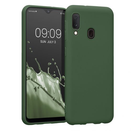 Pouzdro Kwmobile pro Samsung Galaxy A20e, silikonové, zelené, 48738.118