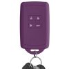 Pouzdro na klíče od auta pro Renault 4 Buttons - Smart Key, Kwmobile, Purple, Silicon, 48035.197