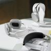 Pásek pro sluchátka Apple Airpods Max, Kwmobile, šedý, silikon, 56698.22