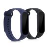 Sada 2 popruhů pro Xiaomi Mi Smart Band 6/Mi Band 6/Mi Band 5, Kwmobile, černá/modrá, silikon, 57428.02