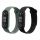 Sada 2 popruhů pro Xiaomi Mi Smart Band 6/Mi Band 6/Mi Band 5, Kwmobile, černá/zelená, silikon, 57428.04