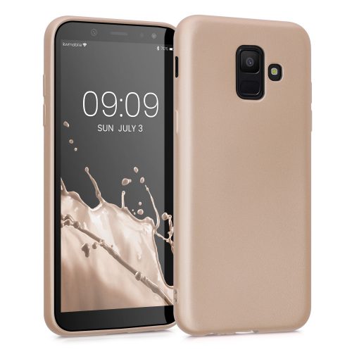 Pouzdro Kwmobile pro Samsung Galaxy A6 (2018), silikonové, zlaté, 46374.66