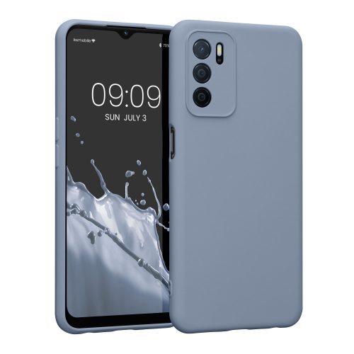 Pouzdro Kwmobile pro OPPO A16/A16s, silikonové, modré, 57572.12