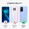 Pouzdro Kwmobile pro Huawei nova 9, silikonové, průhledné/černé, 57665.01