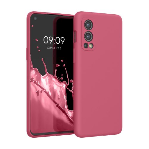 Pouzdro Kwmobile pro OnePlus Nord 2 5G, silikonové, růžové, 56070.238