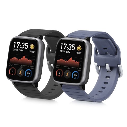 Sada 2 řemínků pro Willful Smartwatch/Fitnesstracker, Kwmobile, Black/Grey, Silicone, 56230.02