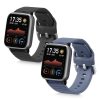 Sada 2 řemínků pro Willful Smartwatch/Fitnesstracker, Kwmobile, Black/Grey, Silicone, 56230.02