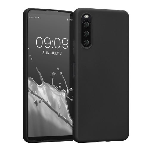 Pouzdro Kwmobile pro Sony Xperia 10 IV, silikonové, černé, 57800.01