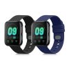 Sada 2 řemínků pro Oppo Watch 1 (46mm), Kwmobile, Black/Blue, Silicone, 57787.01