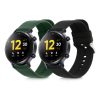 Sada 2 řemínků pro Realme Watch S/Watch S Pro/Watch 2 Pro, Kwmobile, černá/zelená, silikonová, 57786.02