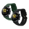 Sada 2 řemínků pro Realme Watch S/Watch S Pro/Watch 2 Pro, Kwmobile, černá/zelená, silikonová, 57786.02