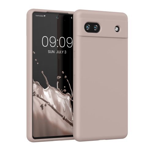 Pouzdro Kwmobile pro Google Pixel 6a, silikonové, krémové, 57815.10