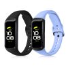 Sada 2 popruhů pro Samsung Galaxy Fit, Kwmobile, modrá/černá, silikonová, 50233.23