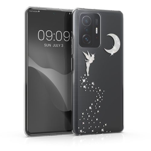 Kryt Kwmobile pro Xiaomi 11T/11T Pro, silikonový, průhledný/stříbrný, 57086.04