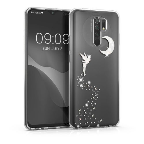 Kryt Kwmobile pro Xiaomi Redmi 9, silikonový, průhledný/stříbrný, 57083.04