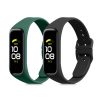 Sada 2 popruhů pro Samsung Galaxy Fit 2, Kwmobile, černá/zelená, silikonová, 53962.05