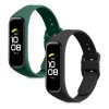 Sada 2 popruhů pro Samsung Galaxy Fit 2, Kwmobile, černá/zelená, silikonová, 53962.05