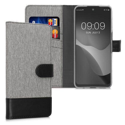 Kryt Kwmobile pro Motorola Moto G22, textil, šedo-černý, 58211.22