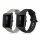 Sada 2 popruhů pro Huami Amazfit Bip/Amazfit Bip Lite, Kwmobile, Grey/Black, Silikon, 58181.01