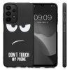 Pouzdro Kwmobile pro Samsung Galaxy A23, silikonové, černo/bílé, 58242.01