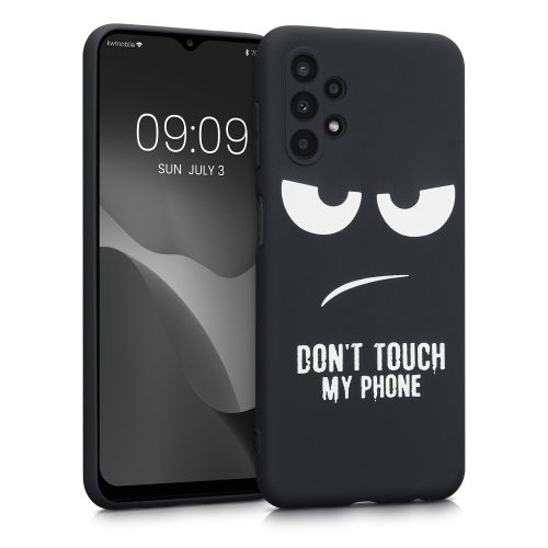 Pouzdro Kwmobile pro Samsung Galaxy A13, silikonové, černo/bílé, 58243.01