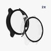 Sada 2 pouzder pro Xiaomi Mi Watch/Mi Watch Color Sport, Kwmobile, Black/Transparent, Plastic, 58467.01