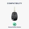 Kryt na klíče od auta pro Dacia/Renault 2 Buttons, Kwmobile, černá/zlatá, silikon, 58601.01