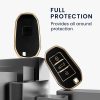 Kryt na klíče od auta pro Peugeot/Citroen 3 Buttons - Smart Key, Kwmobile, Black/Gold, Silikon, 58603.01