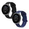 Sada 2 řemínků pro Huawei Watch GT 3 Pro (46mm), Kwmobile, Black/Blue, Silicone, 58637.01