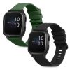 Sada 2 řemínků pro Garmin Venu Sq/Venu Sq Music, Kwmobile, Black/Green, Silicone, 57776.03