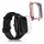 Sada 2 pouzder pro Huami Amazfit A1608/Amazfit Bip U/Amazfit U pro, Kwmobile, Transparent/Pink, Silikon, 57435.03