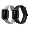 Sada 2 popruhů pro Huami Amazfit Bip S/Amazfit Bip S Lite, Kwmobile, Black/Grey, Silicone, 53859.08