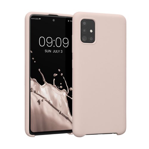 Pouzdro Kwmobile pro Samsung Galaxy A51, silikonové, krémové, 51197.225