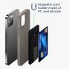 Držák magnetické karty kompatibilní s Apple iPhone 14 Series/iPhone 13 Series/iPhone 12 Series, Kwmobile, černý, plastový, 58791.01