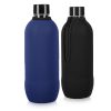 Sada 2 krytů Cooler Jacket na láhve SodaStream, Kwmobile, Black/Blue, Neoprene, 58832.02