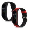 Sada 2 popruhů pro Xiaomi Mi Band 4, Kwmobile, černá/červená, silikon, 58889.01