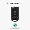 Kryt klíče od auta pro Hyundai 3 Buttons, Kwmobile, Bílá/Zlatá, Silikon, 56000.02