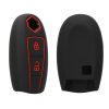 Pouzdro na klíče od auta pro Suzuki 2 Buttons - Keyless Go, Kwmobile, černá/červená, silikonová, 47668.03