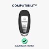 Kryt na klíče od auta pro Suzuki 2 Buttons - Keyless Go, Kwmobile, Silver, Silikon, 54591.94