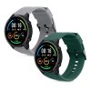 Sada 2 řemínků pro Xiaomi Mi Watch Color Sport/Watch S1 Active, Kwmobile, Grey/Green, Silicone, 58971.02