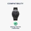 Sada 2 řemínků pro Withings Steel HR/Nokia Steel, Kwmobile, černá/šedá, silikon, 58993.01