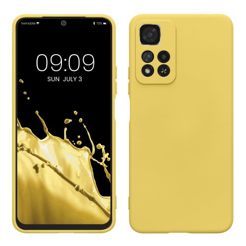 kwmobile kryt pro Xiaomi Redmi Note 11 Pro Plus 5G, silikonový, žlutý, 58097.165