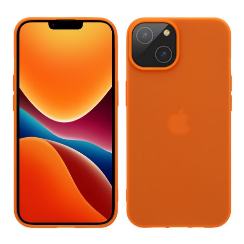 Kryt Kwmobile pro Apple iPhone 14, silikonový, oranžový, 59075.69