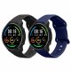 Sada 2 řemínků pro Xiaomi Mi Watch/Mi Watch Color Sport, Kwmobile, Black/Blue, Silicone, 59164.01