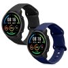 Sada 2 řemínků pro Xiaomi Mi Watch/Mi Watch Color Sport, Kwmobile, Black/Blue, Silicone, 59164.01