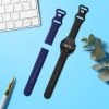 Sada 2 řemínků pro Xiaomi Mi Watch/Mi Watch Color Sport, Kwmobile, Black/Blue, Silicone, 59164.01