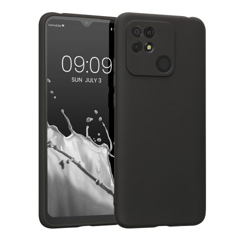 Kryt Kwmobile pro Xiaomi Redmi 10C, silikonový, černý, 59231.47