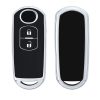 Kryt na klíče od auta pro Mazda 2 Buttons - Keyless Go, Kwmobile, bílá/stříbrná, silikon, 57044.03